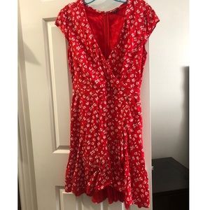 JCrew Mercantile Red Floral Dress